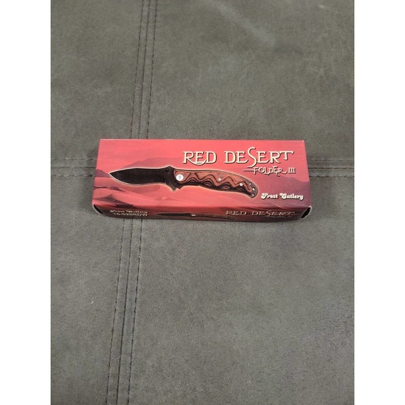 Frost Cutlery 16-028RDW Red Desert III Black/Silver Stainless Steel 8" Pkt knife - Picture 1 of 6